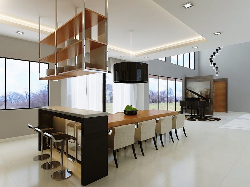 smart functioning dining area space