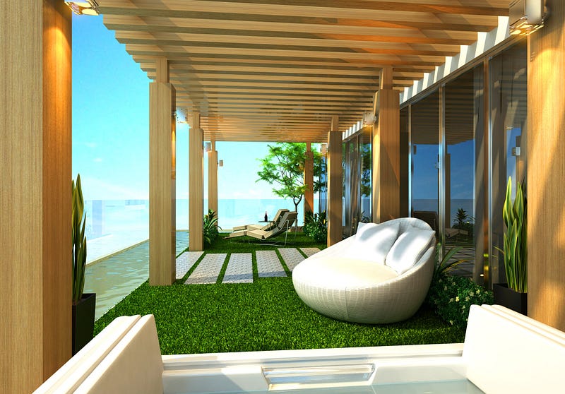 green penthouse balcony 